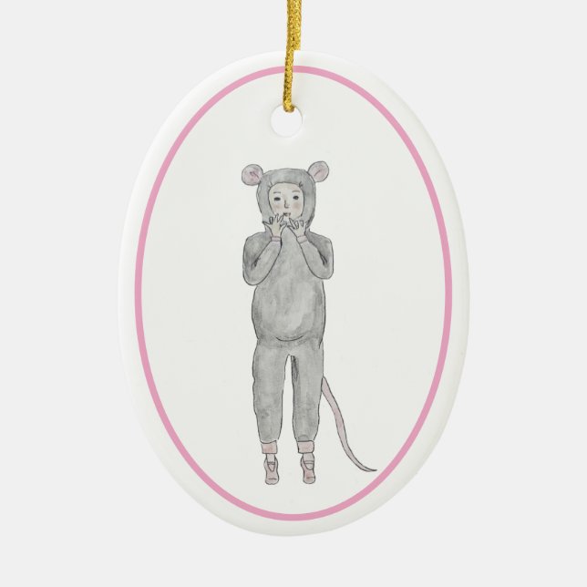 Adorno De Cerámica Mouse Nutcracker Ornament (Frente)