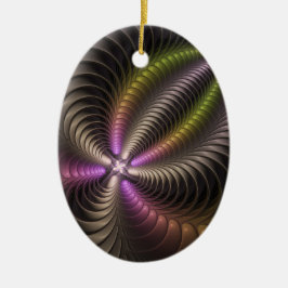 Adorno De Cerámica Movimiento poderoso Abstracto de arte fractal colo