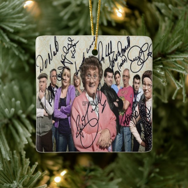 Adorno De Cerámica mrs browns boys (chicos de mrs) firmaron (Árbol)