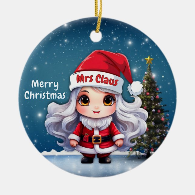 Adorno De Cerámica Mrs Claus 🤶 🎄 (Frente)