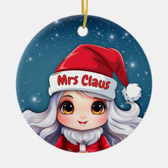 Adorno De Cerámica Mrs Claus 🤶🎄 (Frente)