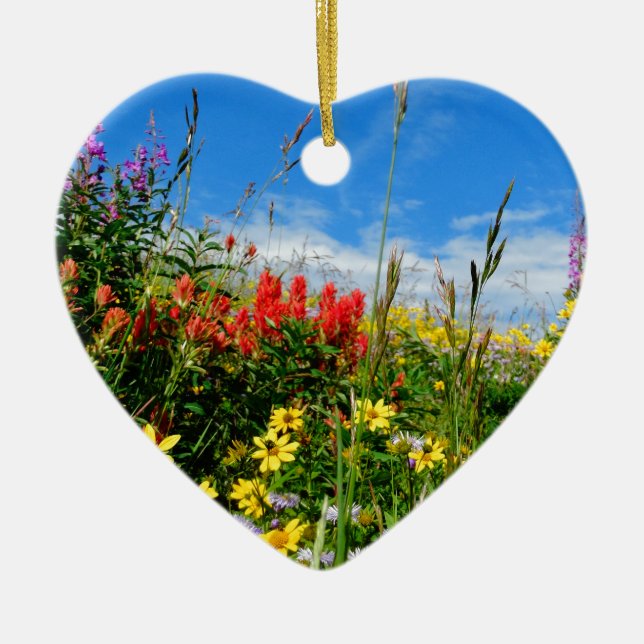 Adorno De Cerámica Mt. Flores silvestres (Frente)