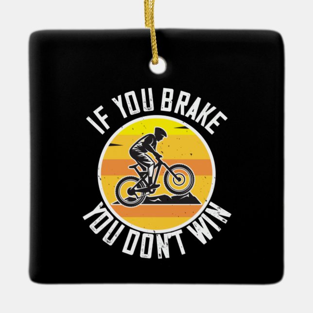 Adorno De Cerámica MTB - Si se frena no gana (Anverso)