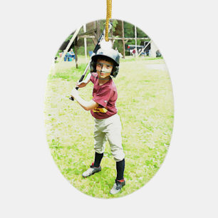 Adorno De Cerámica Muchacho del béisbol