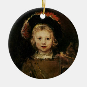 Adorno De Cerámica Muchacho joven en el vestido de lujo, c.1660