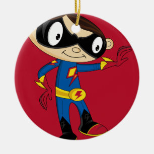 Adorno De Cerámica Muchacho lindo del super héroe