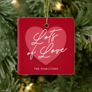 Adorno De Cerámica Mucho amor Día de San Valentín