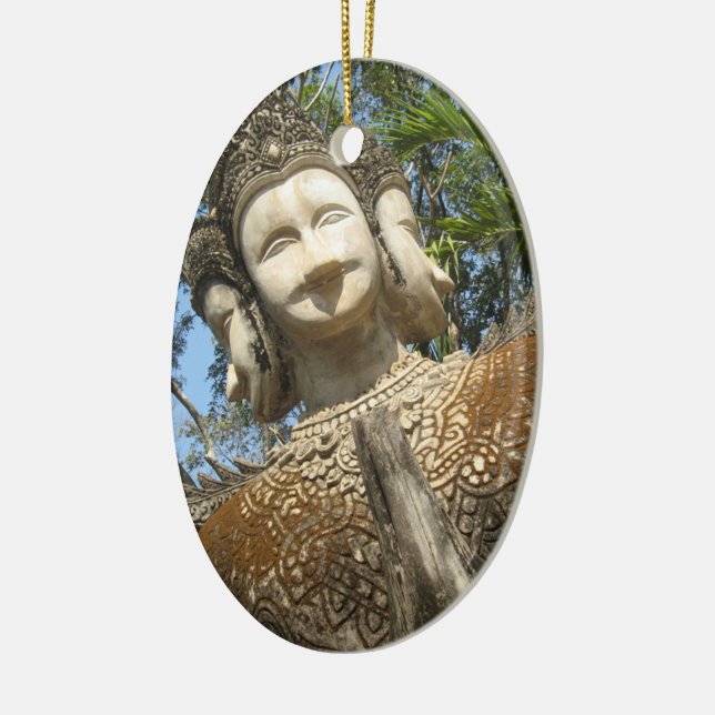 Adorno De Cerámica Muchos Face Wai... Nong Khai, Isaan, Tailandia (Izquierda)