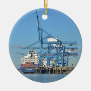 Adorno De Cerámica Muelle de portacontenedores