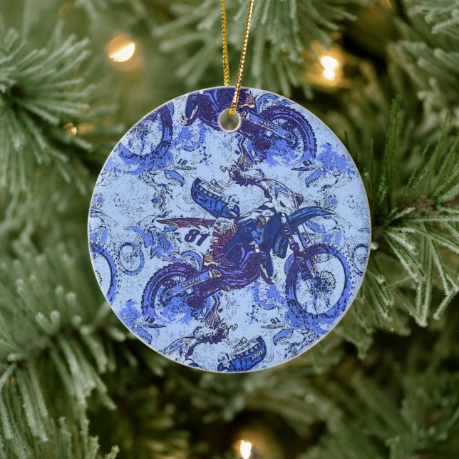 Adorno De Cerámica Muelle en Bicicleta Sucia - Motocross Racers (Árbol)