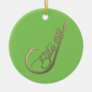 Adorno De Cerámica Muérdame pesca divertida