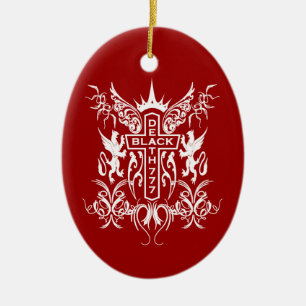 Adorno De Cerámica Muerte negra 777 - Cruz