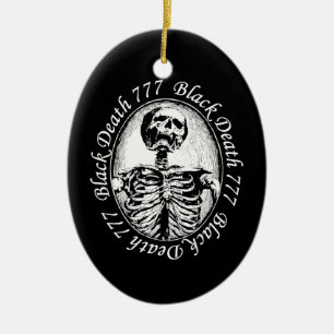 Adorno De Cerámica Muerte Negra 777 - Trece
