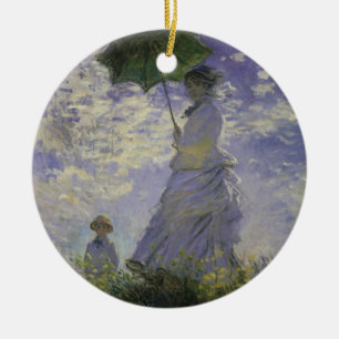 Adorno De Cerámica Mujer con parasol de Claude Monet, arte vintage