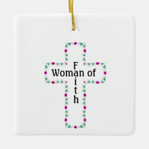 Adorno De Cerámica Mujer de fe