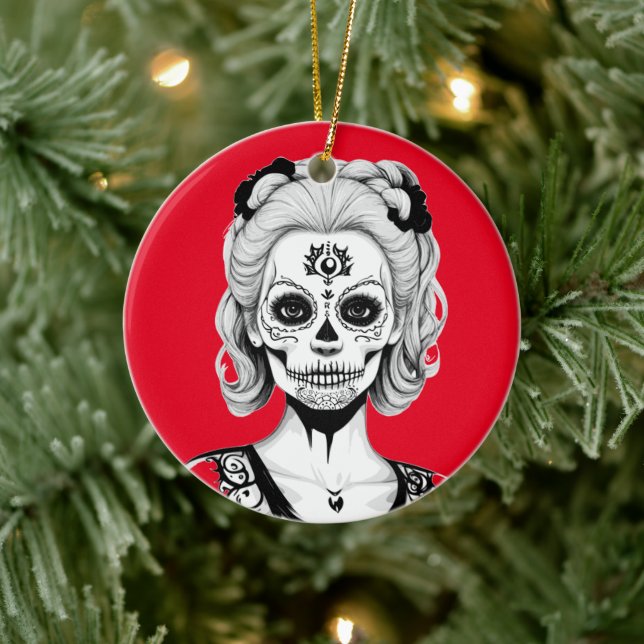 ADORNO DE CERÁMICA MUJER DE SKULLHEAD (Árbol)