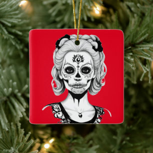 ADORNO DE CERÁMICA MUJER DE SKULLHEAD