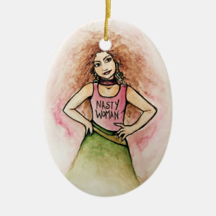 Adorno De Cerámica mujer desagradable
