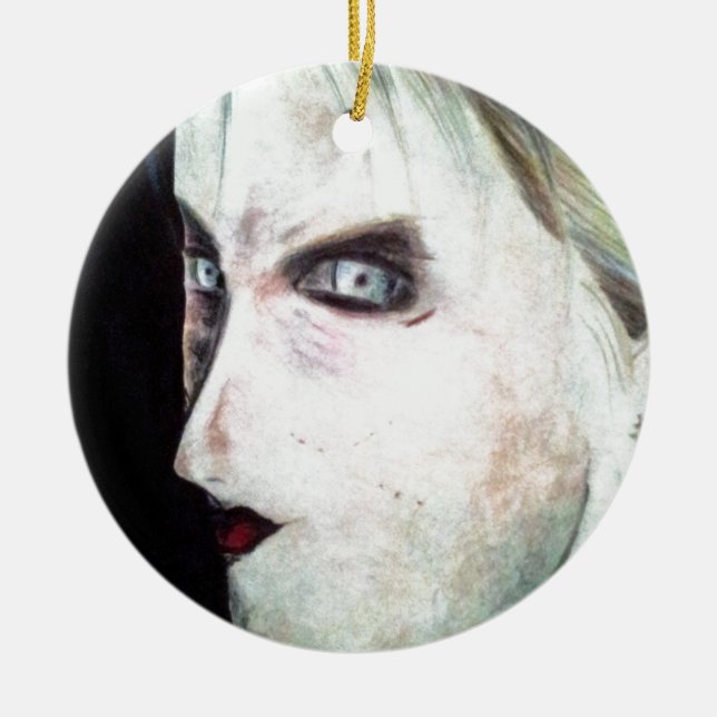 Adorno De Cerámica Mujer enojada FEA (Frente)