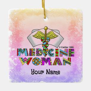Adorno De Cerámica Mujer medicina