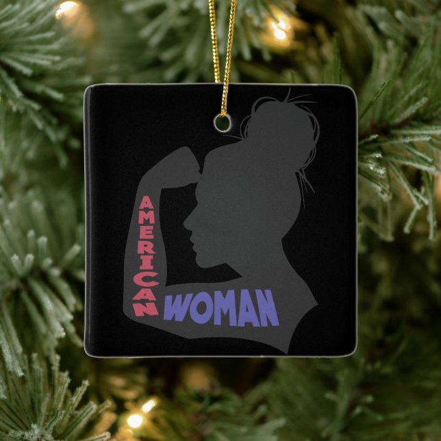 Adorno De Cerámica Mujer norteamericana gris oscuro (Árbol)