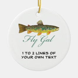 Adorno De Cerámica Mujer Pescadora