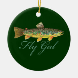 Adorno De Cerámica Mujer Pescadora