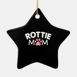 Adorno De Cerámica Mujer Rottie Mom Apparthotel Rottweiler Dueño Love