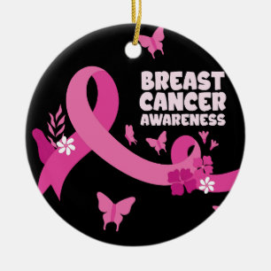 Adorno De Cerámica Mujeres de lazo rosa Cáncer Conciencia del cáncer