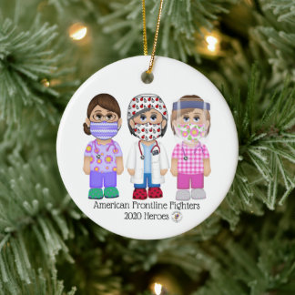 Adorno De Cerámica Mujeres de primera línea norteamericana