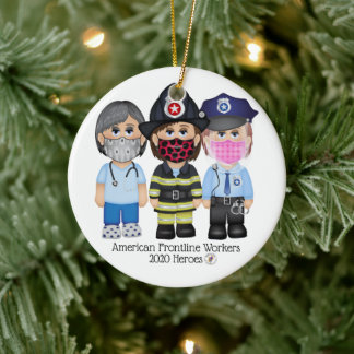 Adorno De Cerámica Mujeres de primera línea norteamericana 2