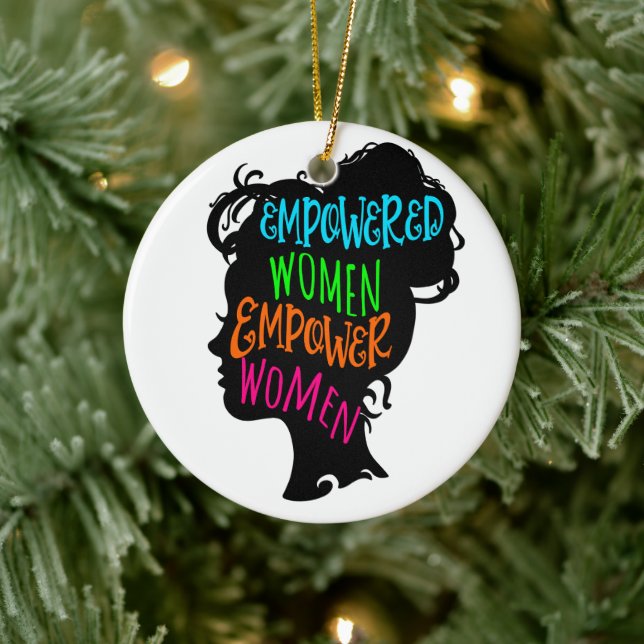 Adorno De Cerámica Mujeres empoderadas empoderan a las mujeres (Árbol)