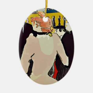 Adorno De Cerámica Mujeres francesas caminando