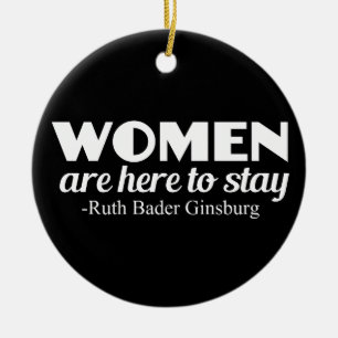 Adorno De Cerámica Mujeres fuertes Ruth Bader Ginsburg cita feminista
