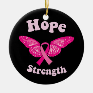 Adorno De Cerámica Mujeres Fuerza Conciencia del Cáncer Cáncer de Mam