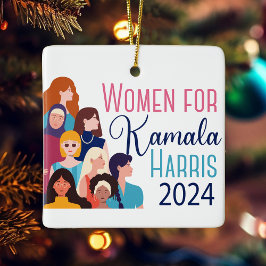 Adorno De Cerámica Mujeres para los Navidades electorales de Kamala H
