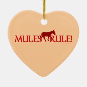 Adorno De Cerámica Mules Rule Silhouette Keepsake