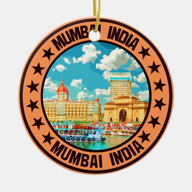 Adorno De Cerámica Mumbai (Frente)