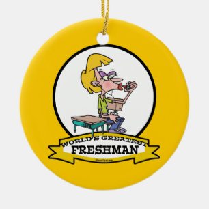 ADORNO DE CERÁMICA MUNDIALMENTE GRAN PERSONALIZADO CHICA FRESHMAN