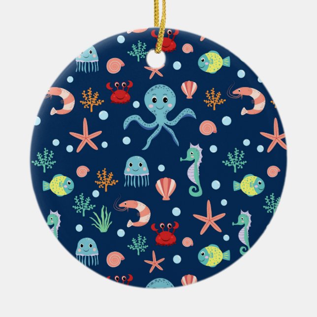 Adorno De Cerámica Mundo del Mar (Frente)