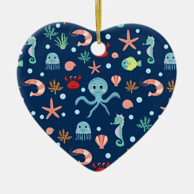 Adorno De Cerámica Mundo del Mar (Frente)