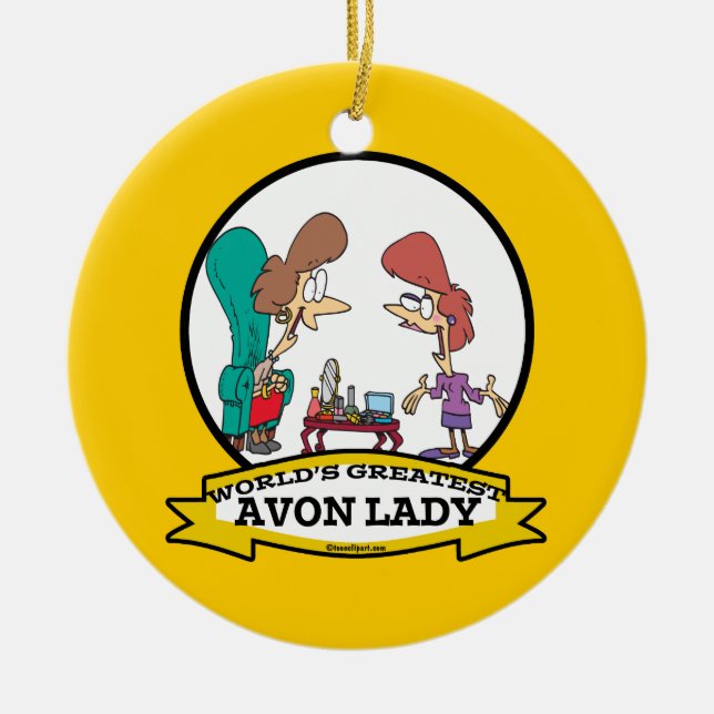 ADORNO DE CERÁMICA MUNDO MAYOR AVON MUJERES PERSONALIZADO (Frente)