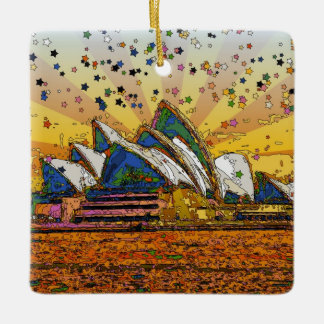 Adorno De Cerámica Mundo Psicodélico: Horizonte de Sydney A1