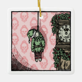 Adorno De Cerámica Muñeca de elfo colgada - Vacaciones en Gótico pop