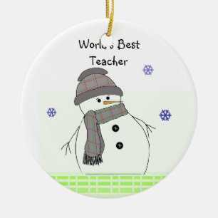 Adorno De Cerámica Muñeco de nieve Frosty mejor maestro del mundo