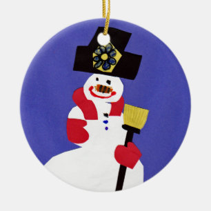 Adorno De Cerámica Muñeco de nieve por VictoriaShaylee