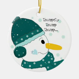 Adorno De Cerámica Muñeco de nieve - Thumpity Thump Thump