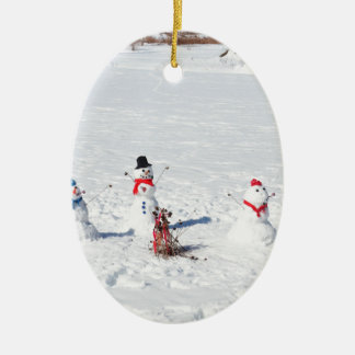 Adorno De Cerámica Muñecos de nieve del navidad