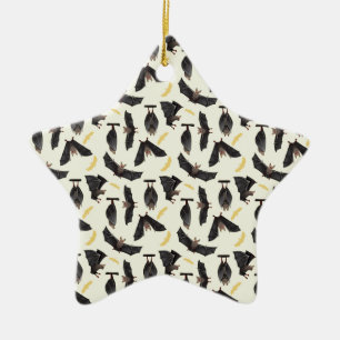 Adorno De Cerámica murciélagos amarillos