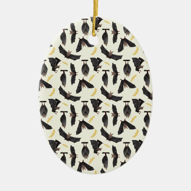 Adorno De Cerámica murciélagos amarillos (Frente)